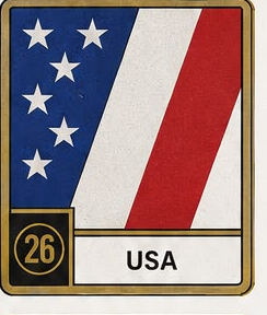 USA sticker card